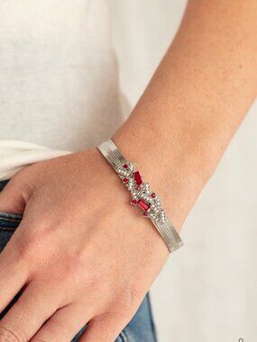 Paparazzi Jewelry Accessories - A Chic Clique - Red Bracelet - Vintage